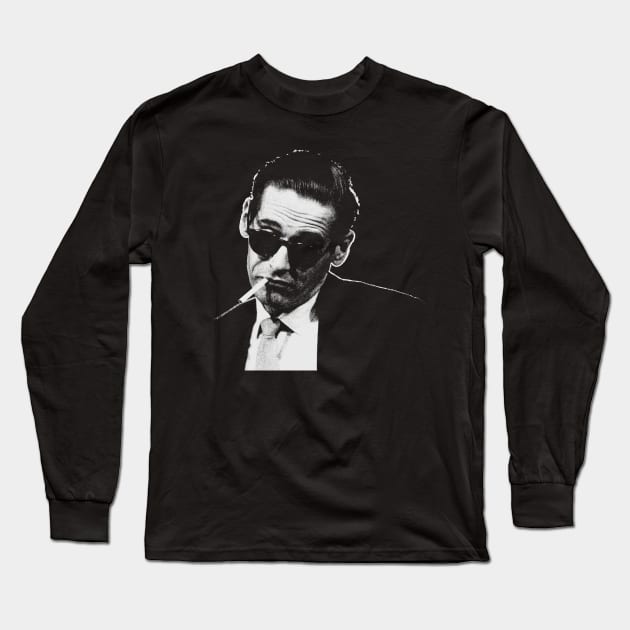 Bill Evans Portrait Retro Long Sleeve T-Shirt by GekNdangSugih